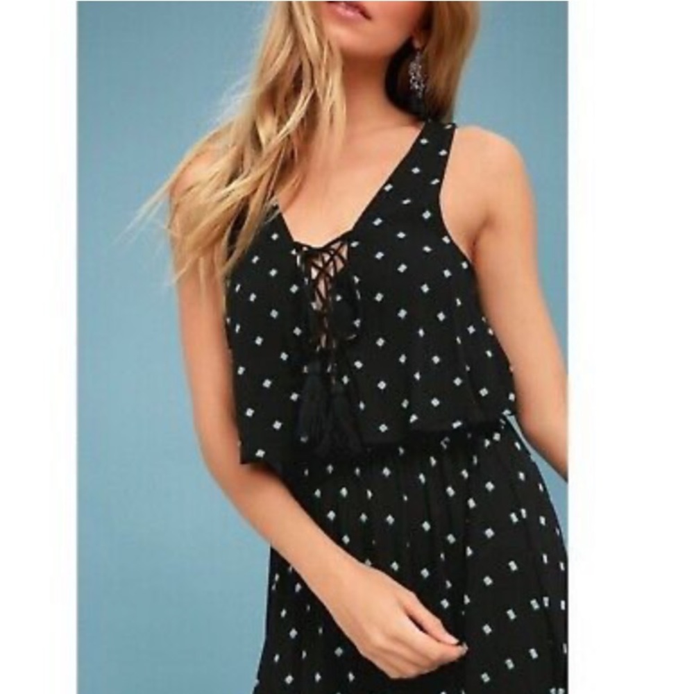 Lulu’s Black Print Phaedra Maxi Size Small